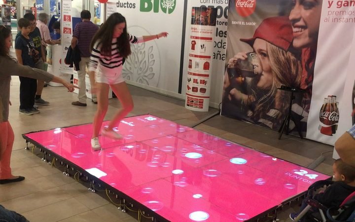 Alquiler de suelo LED interactivo de baldosas pisables para eventos
